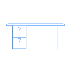 Furniture Desks Werk 1 Desk Tracing Svg Vector, Free Vectors File